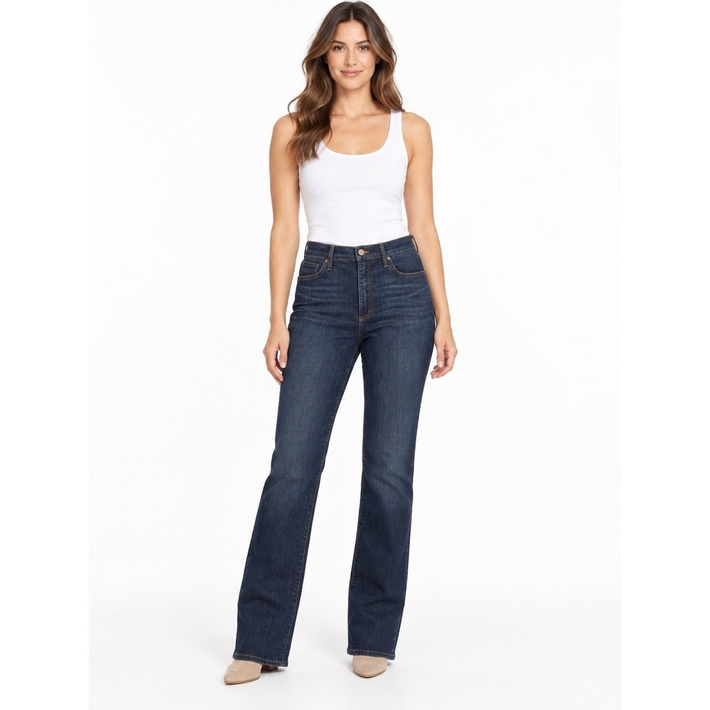 NYDJ Barbara Bootcut Jeans Womens 6 Dark Wash Lift Tuck Stretch USA 31" Inseam